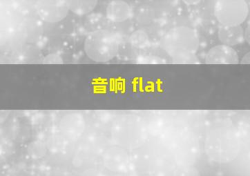 音响 flat